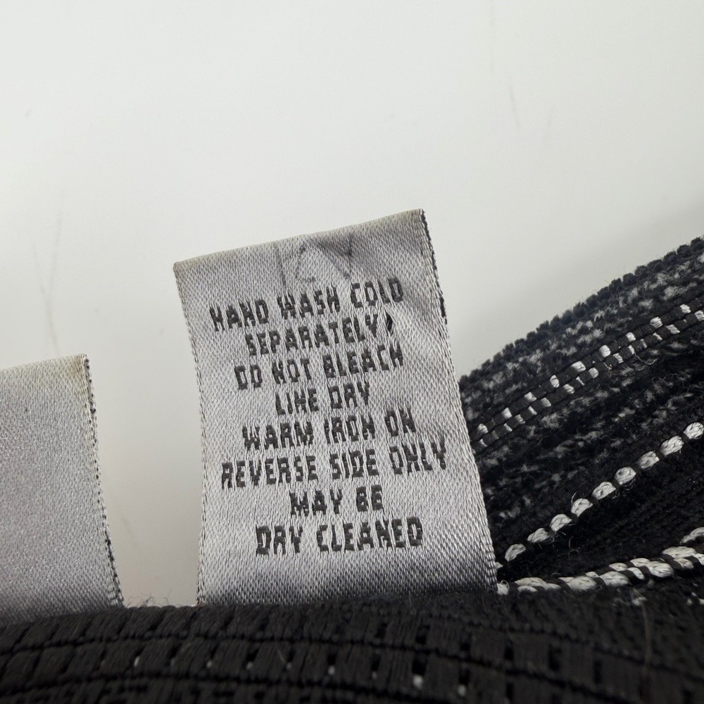 Chico's Black White Striped Metallic Textured Button Front Jacket Size 0 - Picture 3 of 8